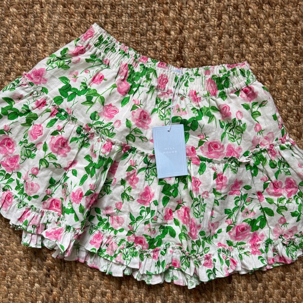 Hill House Paz Skirt Pink Roses